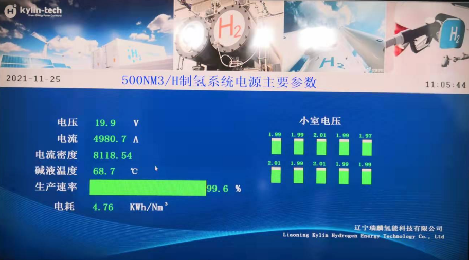 運行實況參數（堿液溫度達到80度以上時電耗更低......）