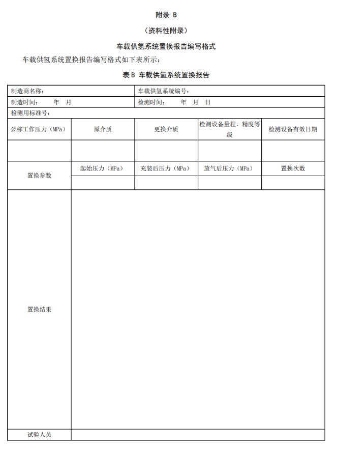 廣東《燃料電池電動汽車車載供氫系統檢測置換技術要求征求意見稿》